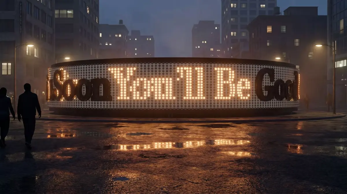Cinematic LED Message Display Strip Low-poly 3D model