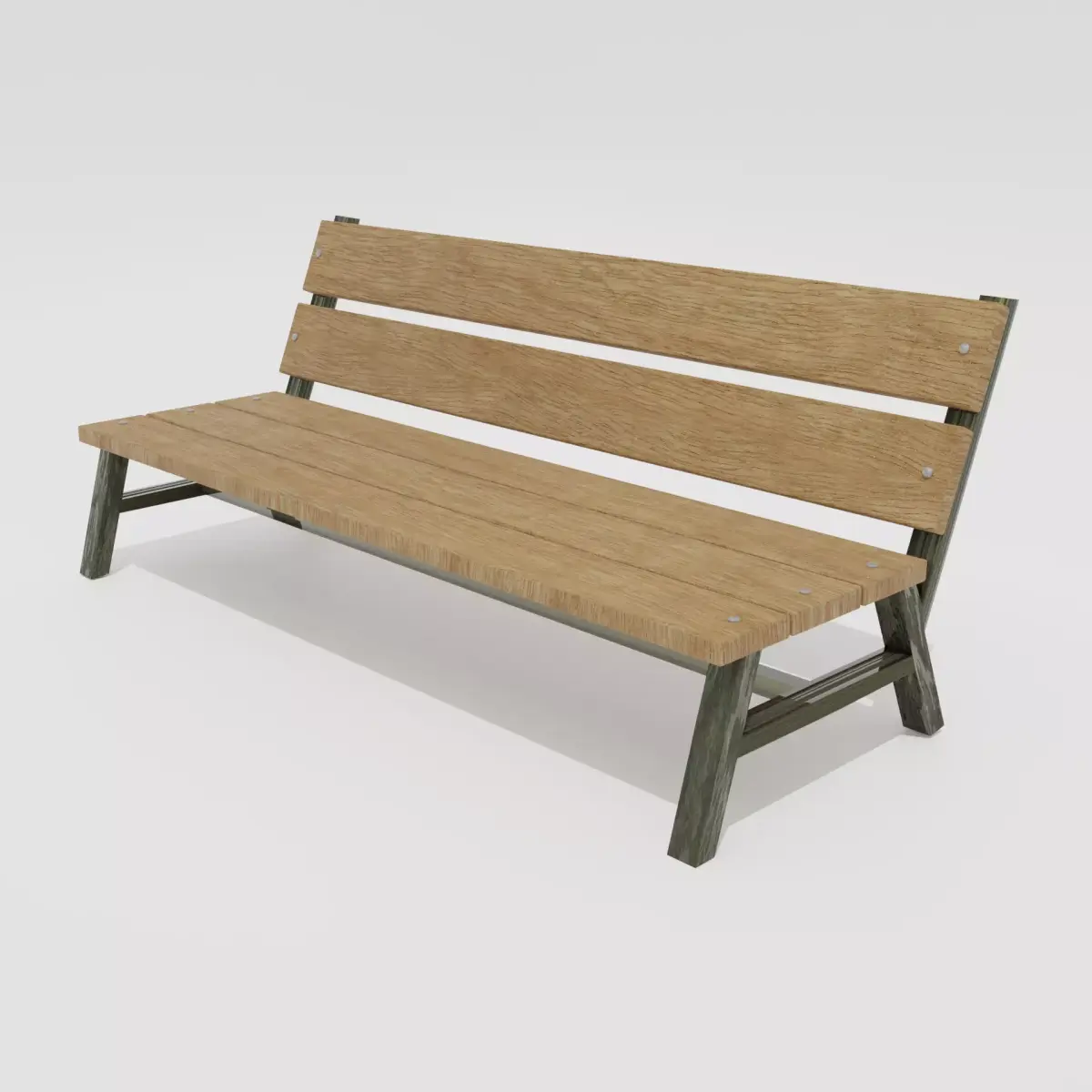 LOW POLY BENCH park Free low-poly 3D model