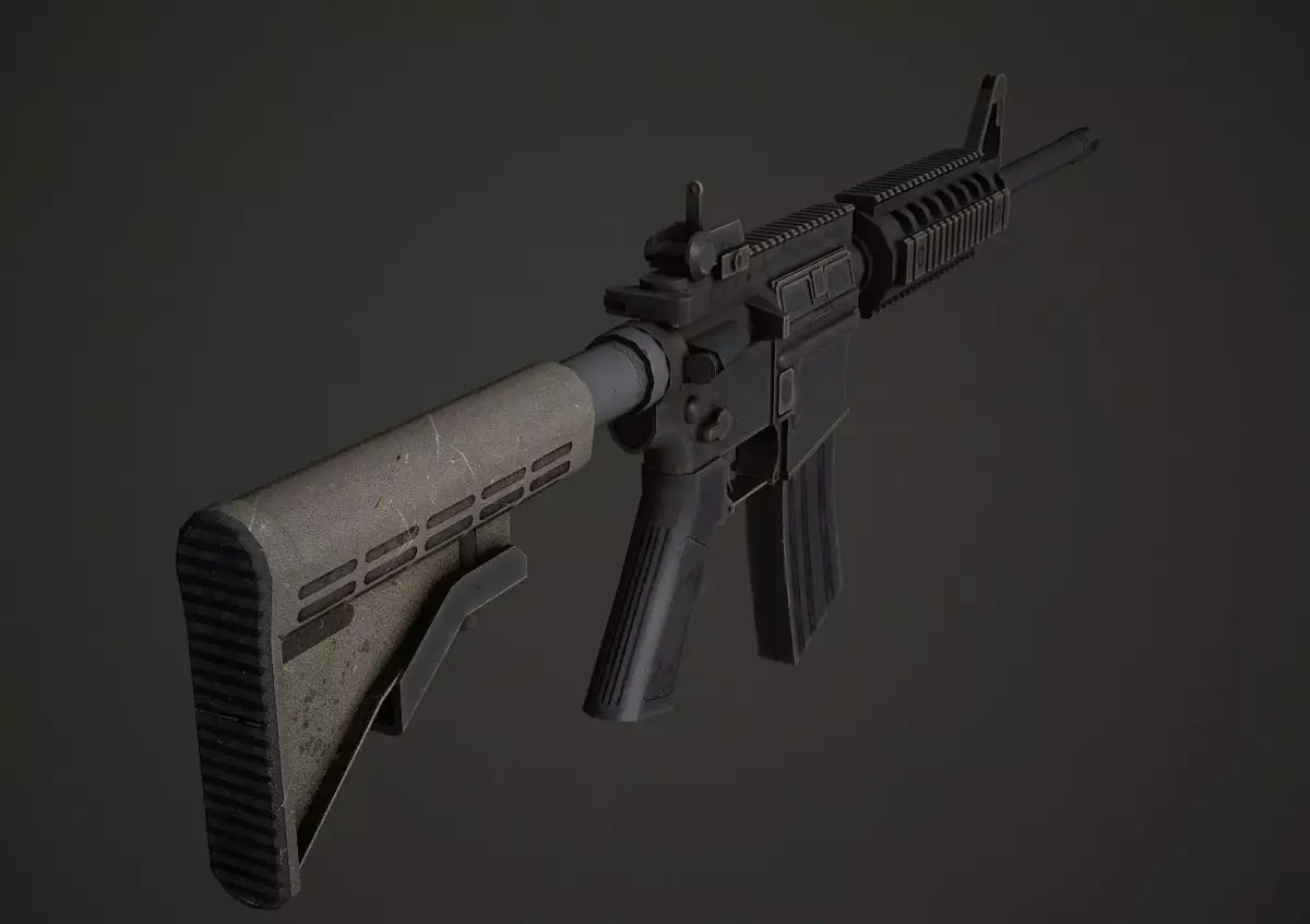 M4A1 Low Poly ar - rifle Low-poly 3D model