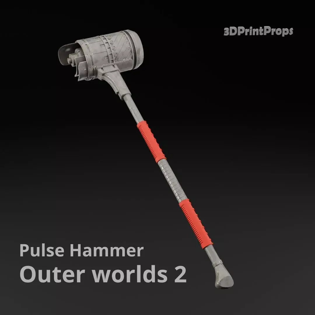 Pulse Hammer  Outer Worlds 2  Life-Size Split Parts FDM Ready 3D print model