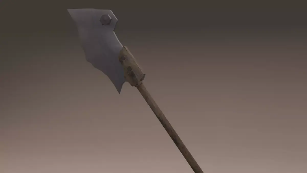 Survivalists axe PBR Low-Poly Game READY Low-poly 3D model