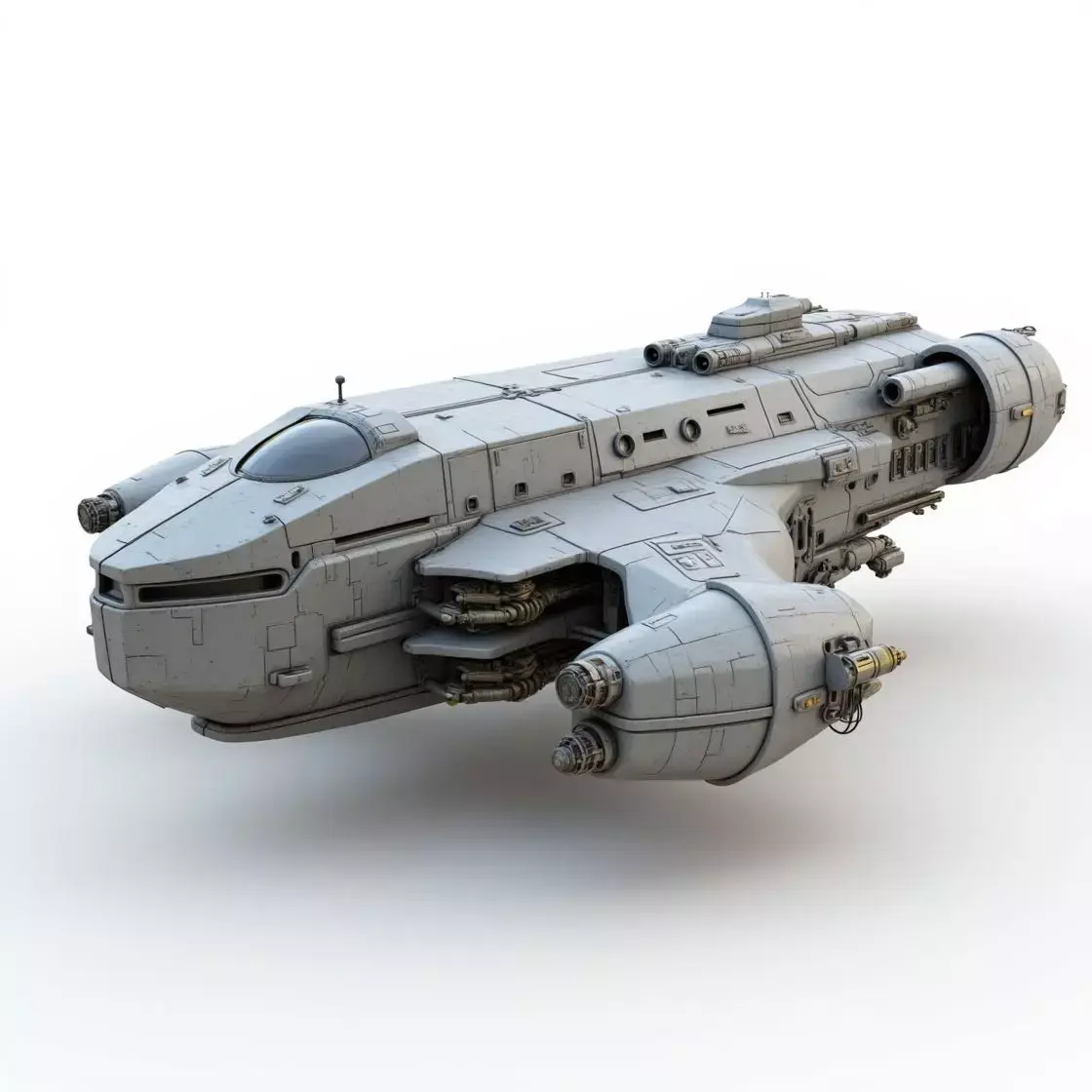 scifi spaceship 3D print model get