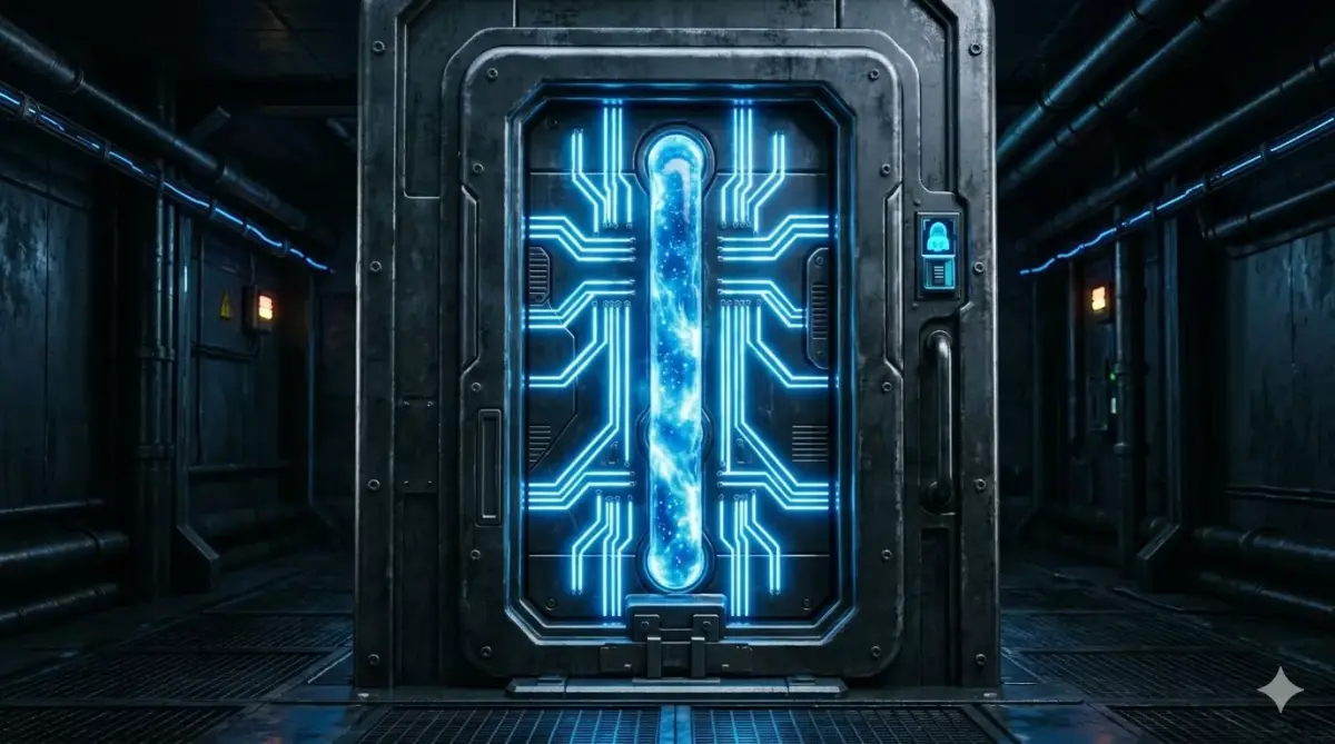 Sci-Fi Futuristic Door with Energy Core Low-poly 3D model