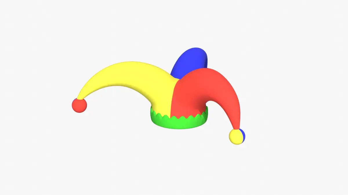 Cartoon clown hat 3D model