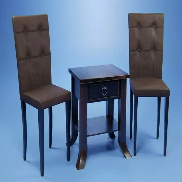 Set Wooden Furniture 10 3D model