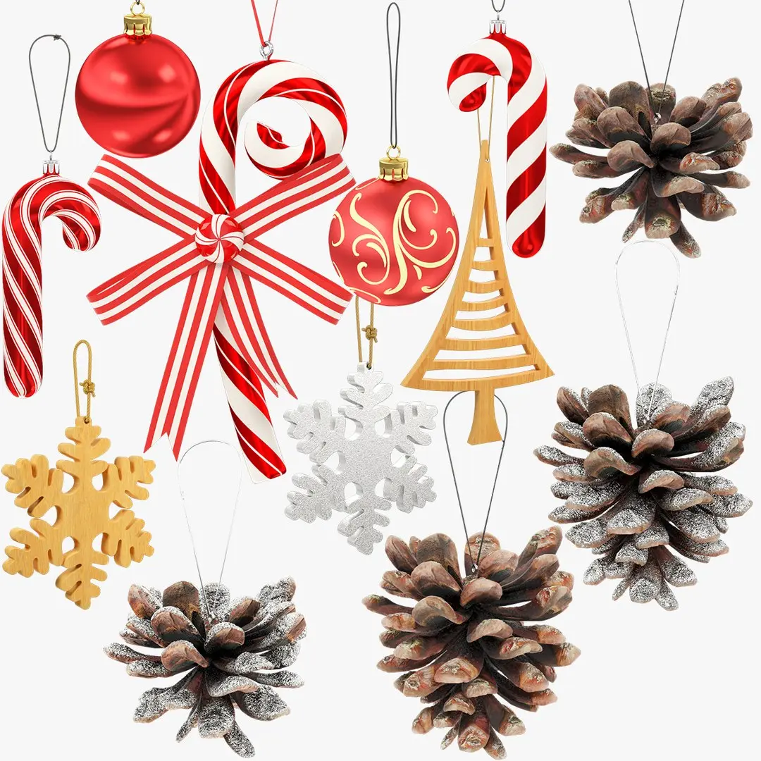 Christmas Ornaments Collection V2 3D model