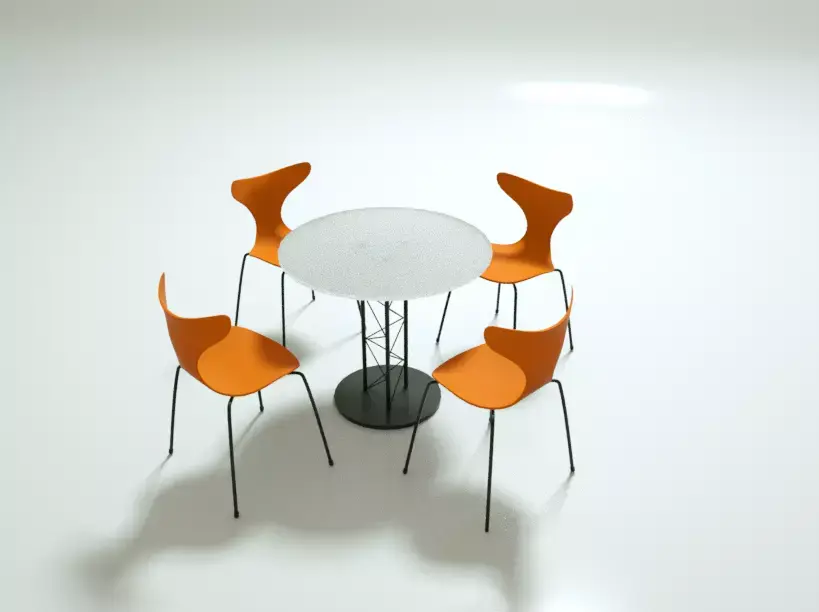 Table and chairs Free 3D model