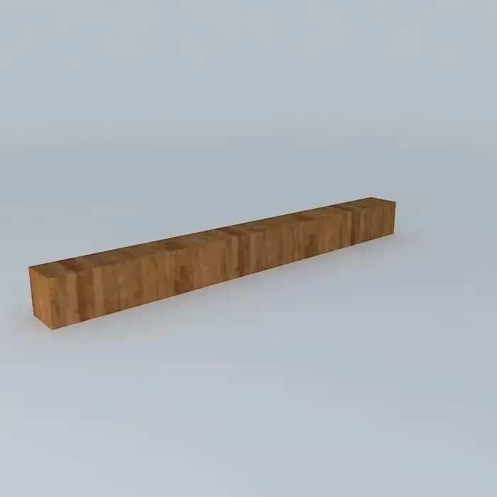 Wooden block bench Free 3D model