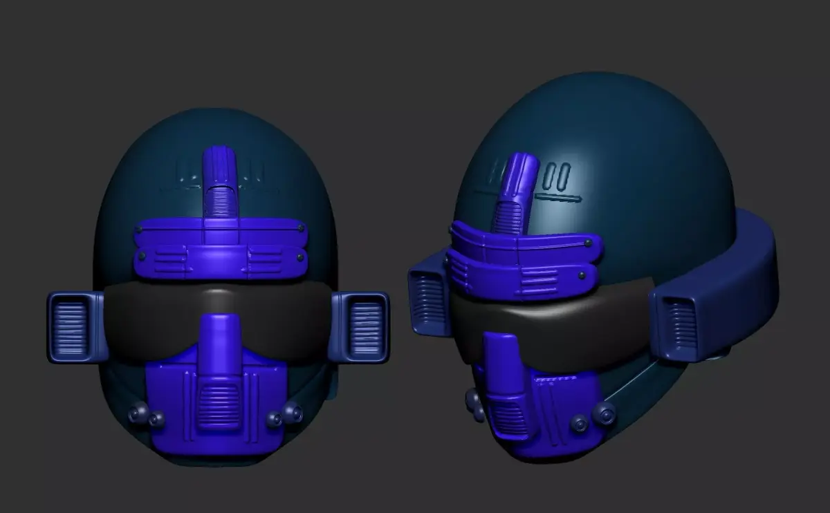 helmet high poly sculpt 3d printable  3D model 181