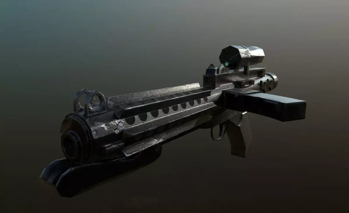 E-11 Blaster gun Low-poly 3D model