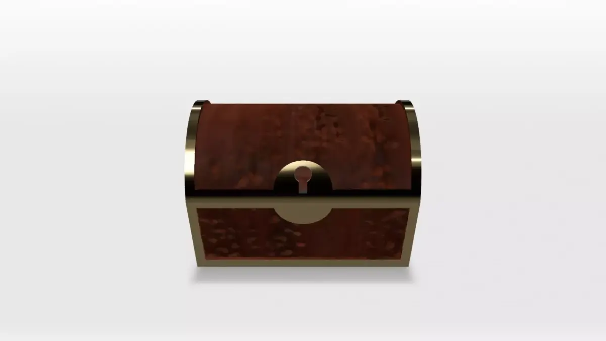Treasure chest Free low-poly 3D model get