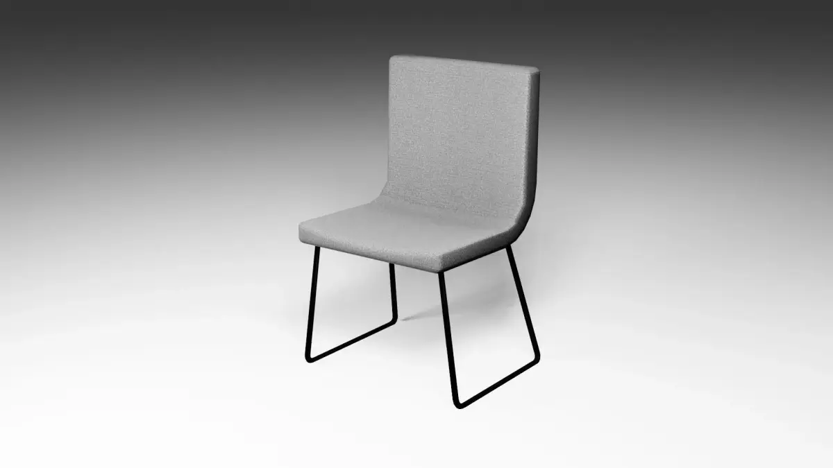 Chair with seat and legs Low-poly 3D model