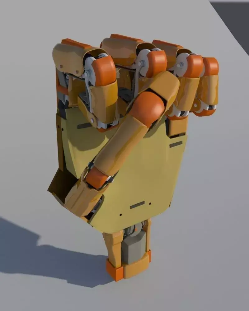 Hand robotic rigged 3D model purchase
