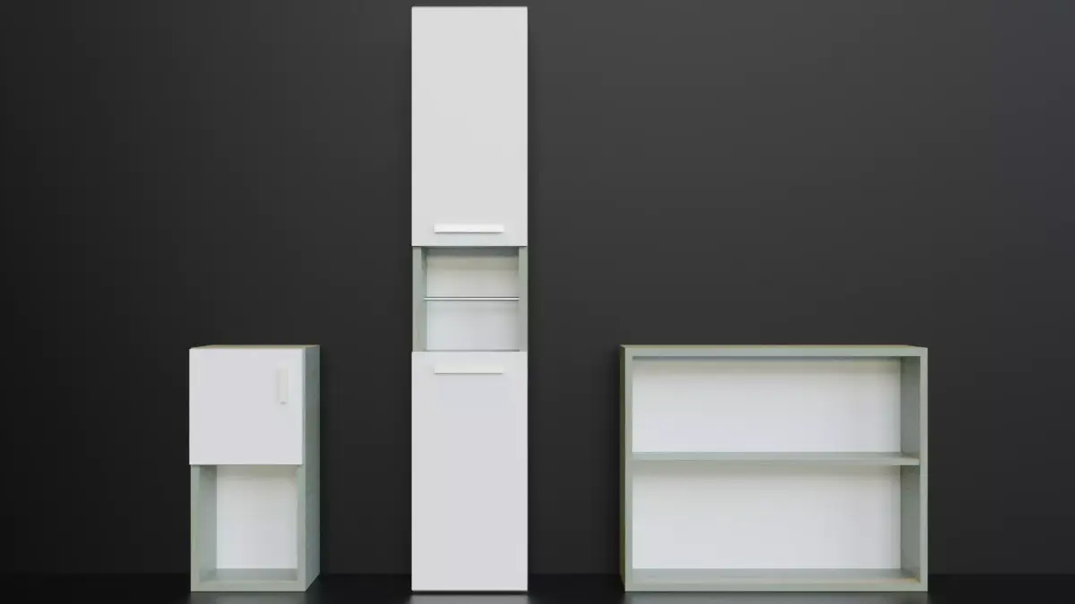 Bathroom furniture 01 Free low-poly 3D model