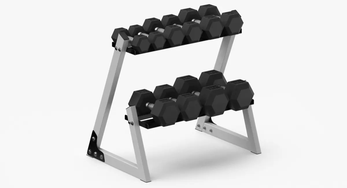 Dumbell Stand Type 02 Clean and Dirty 3D model