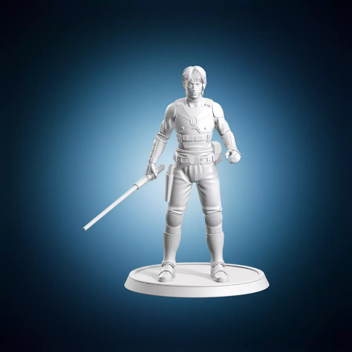 Jedi Knight Warrior Miniature Figure 3D print model