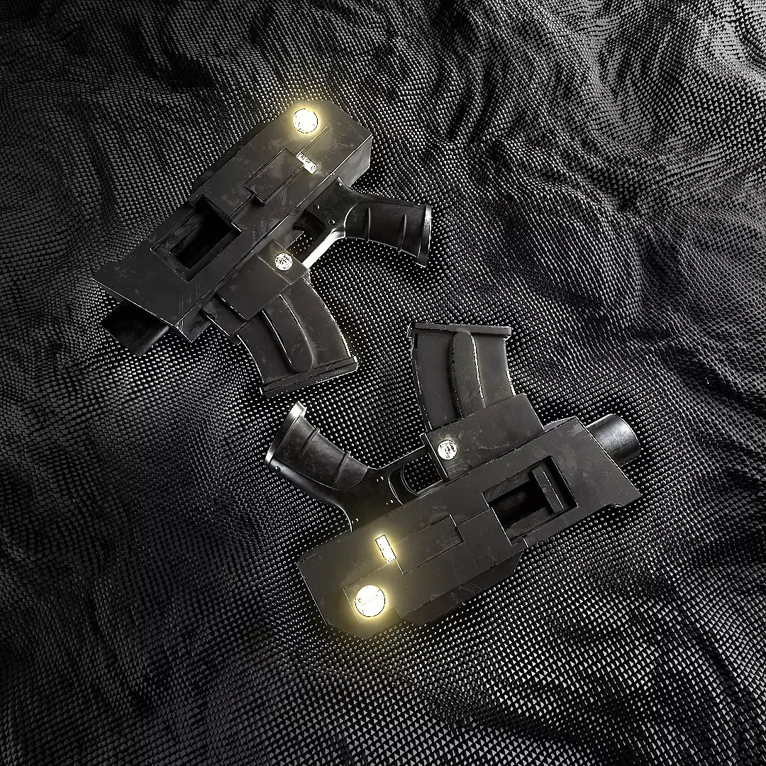Bolt Pistol Low-poly 3D model