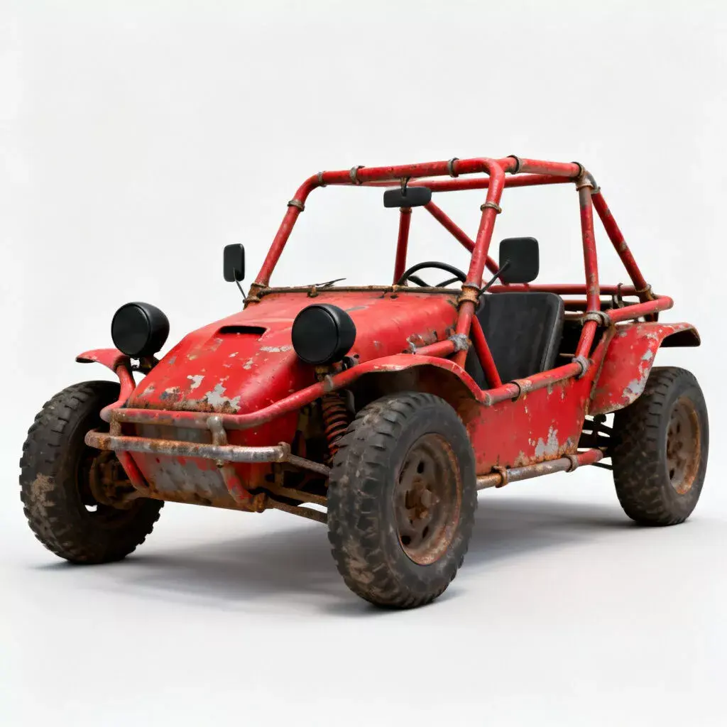 Wasteland-Scrapper Dune Buggy 3D Model Low-poly 3D model