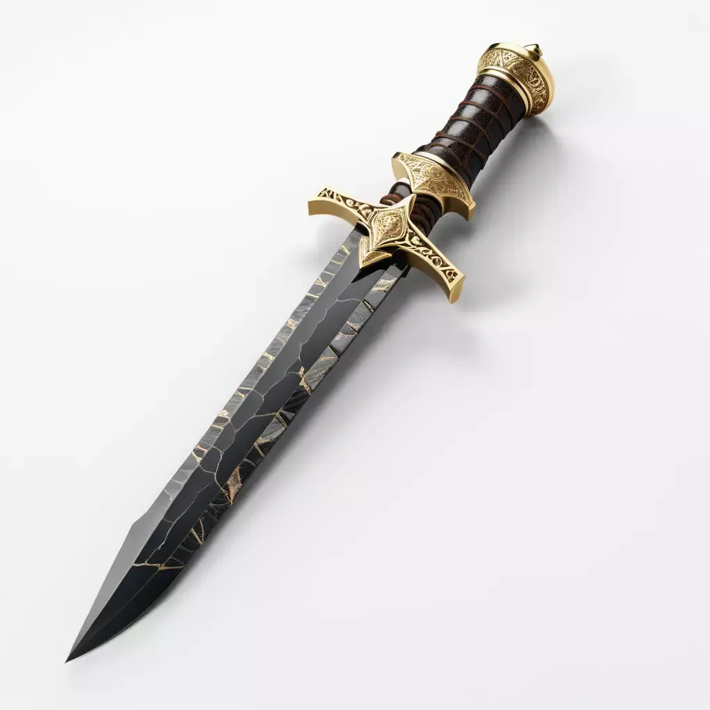 Cracked Obsidian Ritual Dagger 3D model
