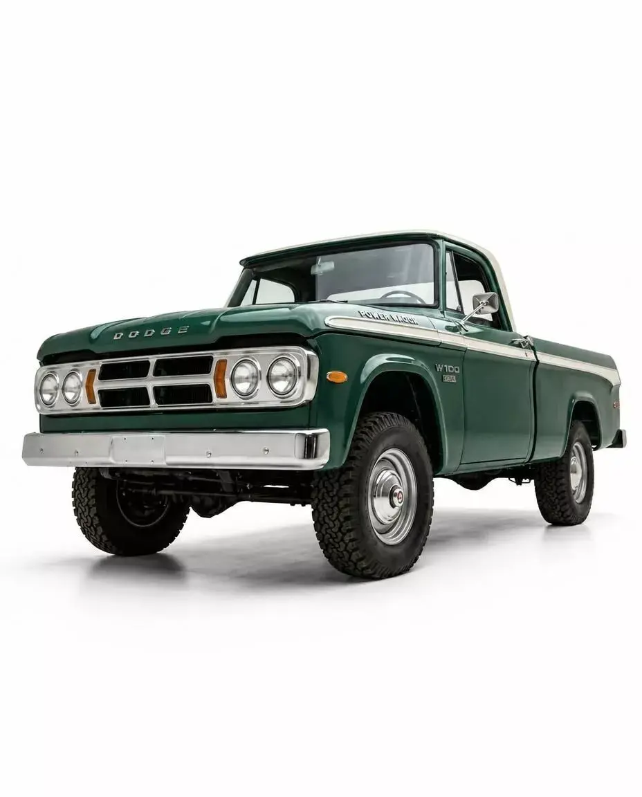 Classic 1960s Dodge Power Wagon W100 Pickup Truck 3D model