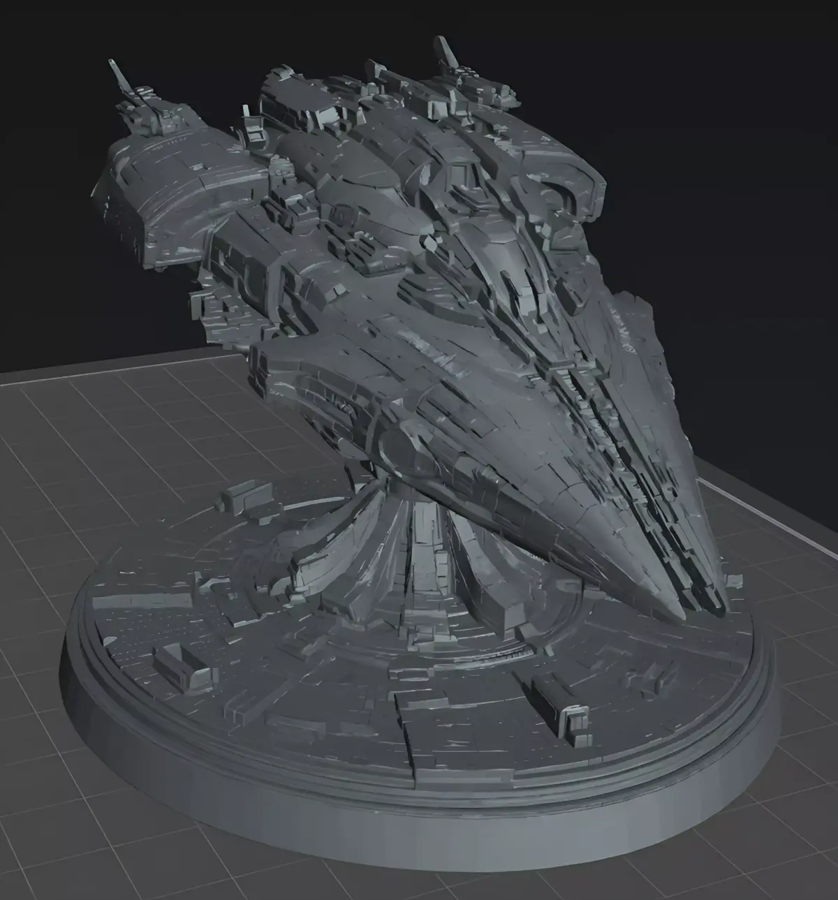 CCL-01 Futuristic Spaceship Sci-Fi STL Model 3D print model