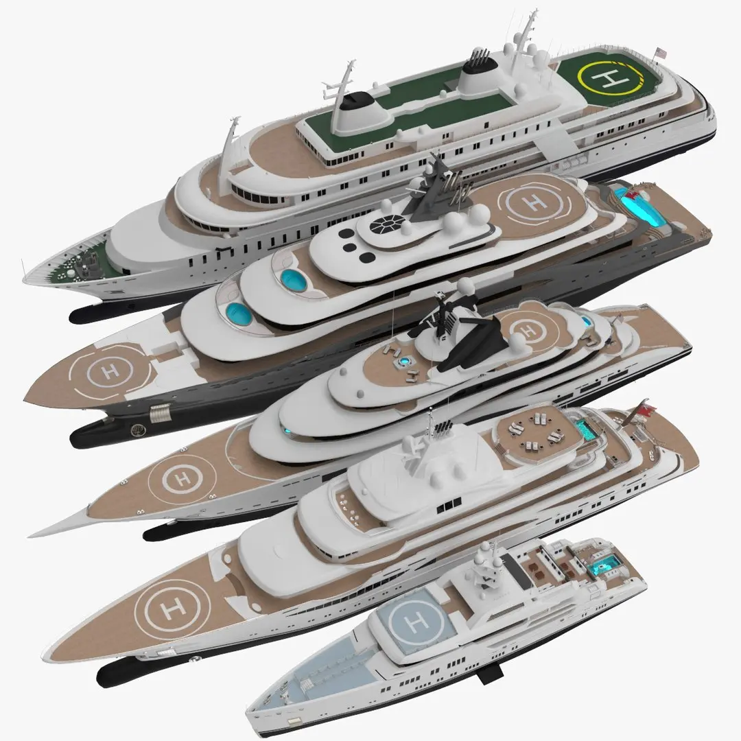 Collection Yacht Bay Two 3D model