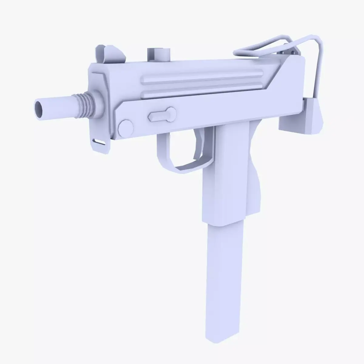 Mac 11 Submachine Gun Low-poly 3D model