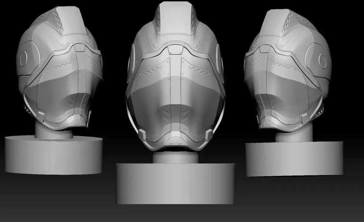 Sci-fi helmet 3D printable model 3D print model purchase
