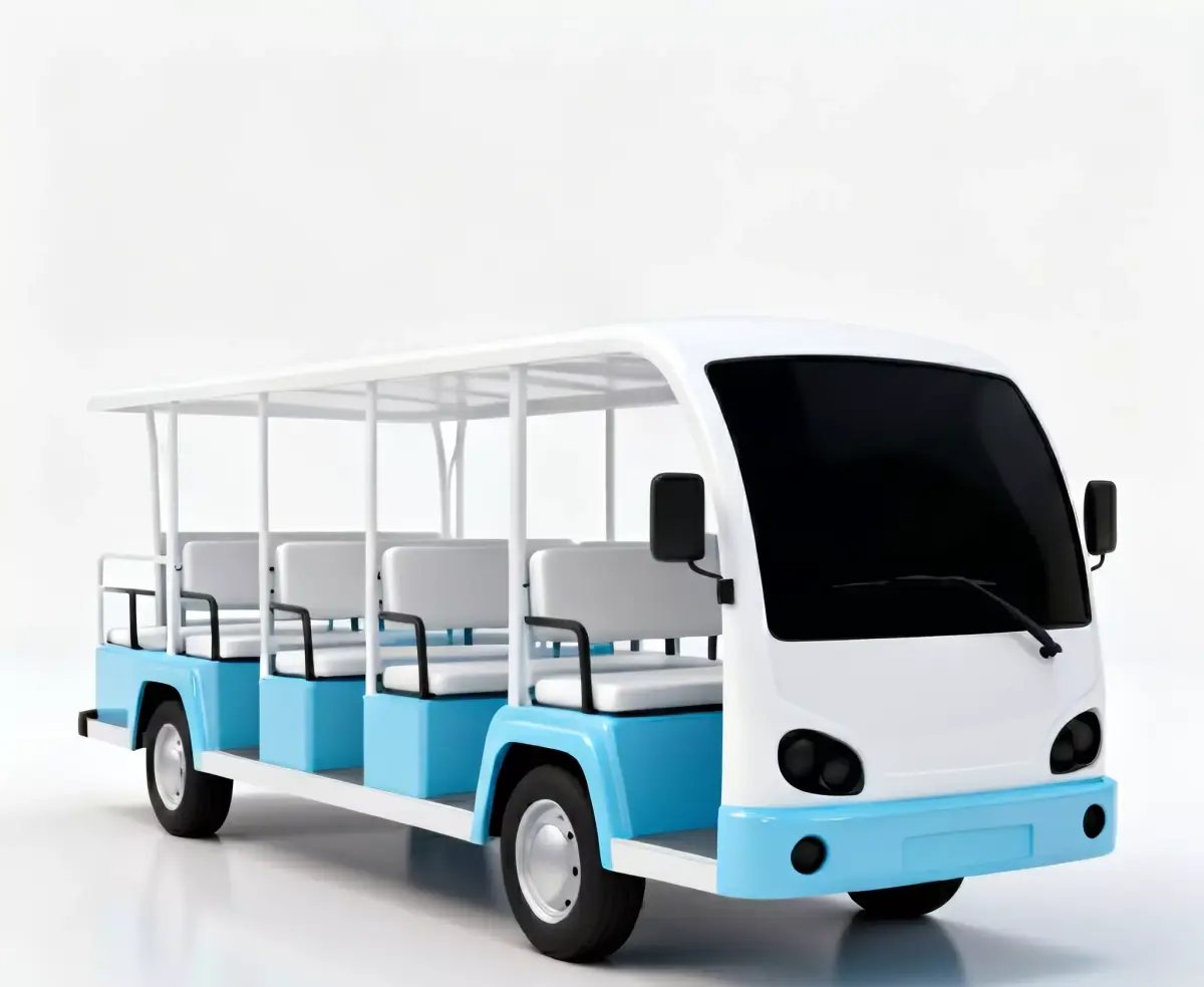 Breeze-Way Resort Shuttle Low Poly 3D Model Low-poly 3D model