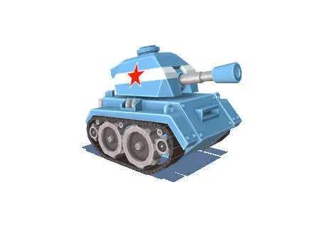 Tiny Tank - 4 colours Low-poly 3D model