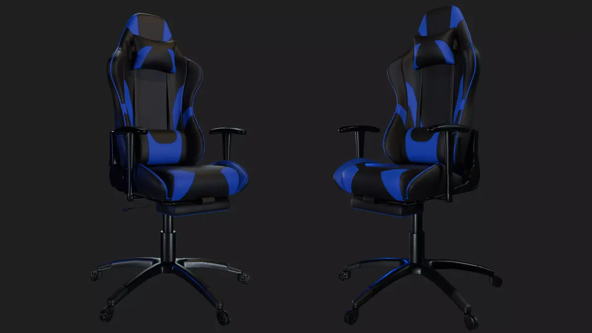 Gaming chair Blue Free 3D model