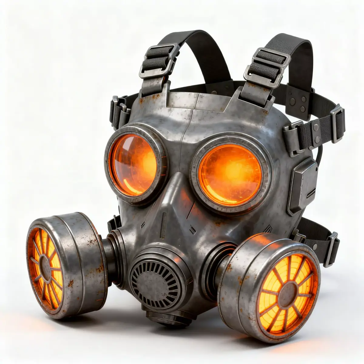 Stylized Cyberpunk Tactical Gas Mask 3D Model 3d model Low-poly 3D model