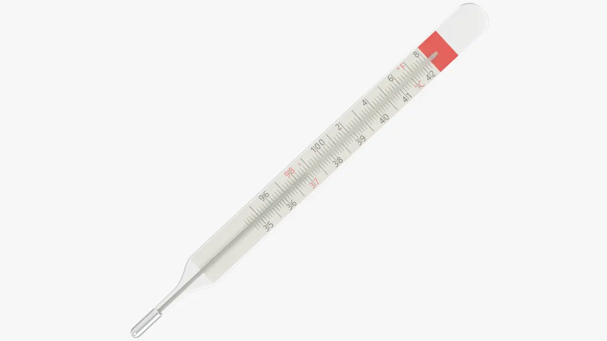 Medical Mercury Thermometer 3D model