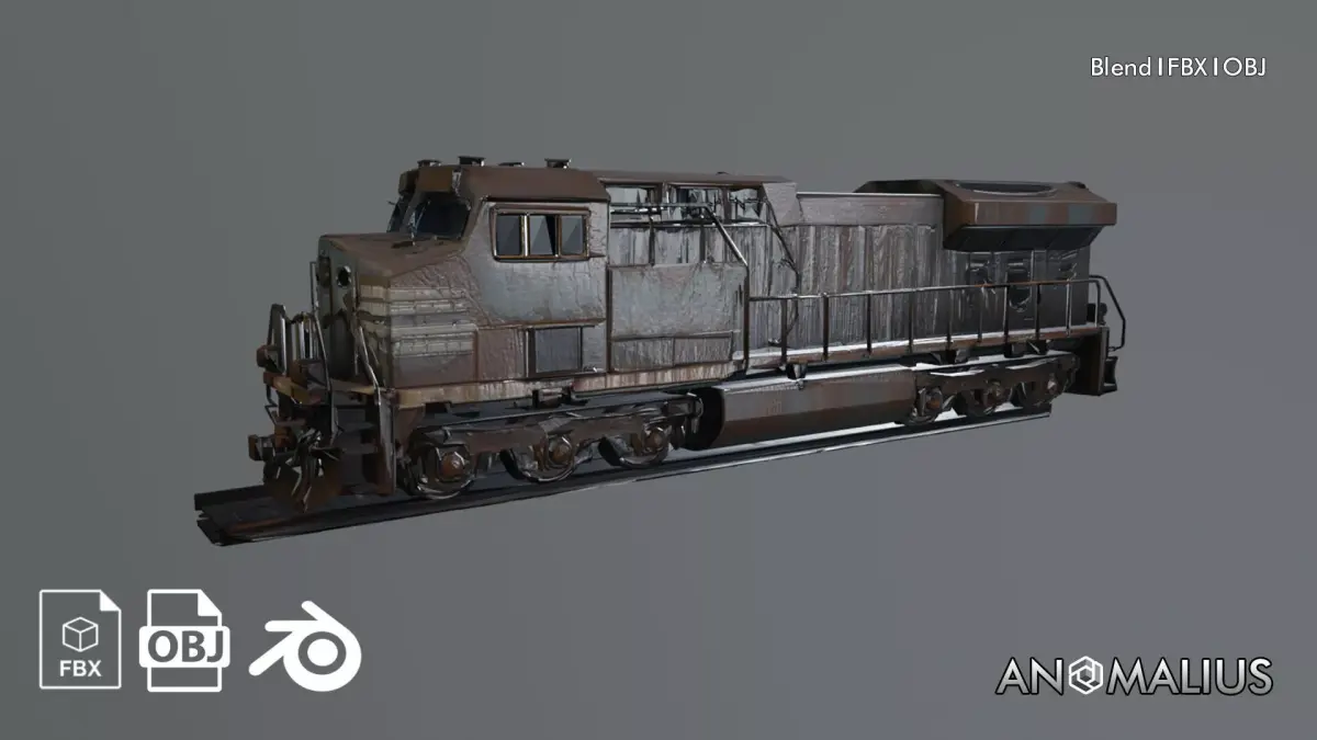 train wreck 3D model