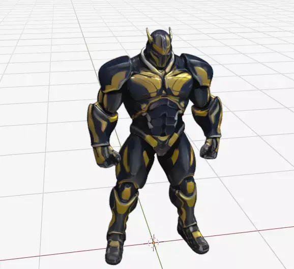 Sci-Fi Knight Character Warrior Figure Low-poly 3D model