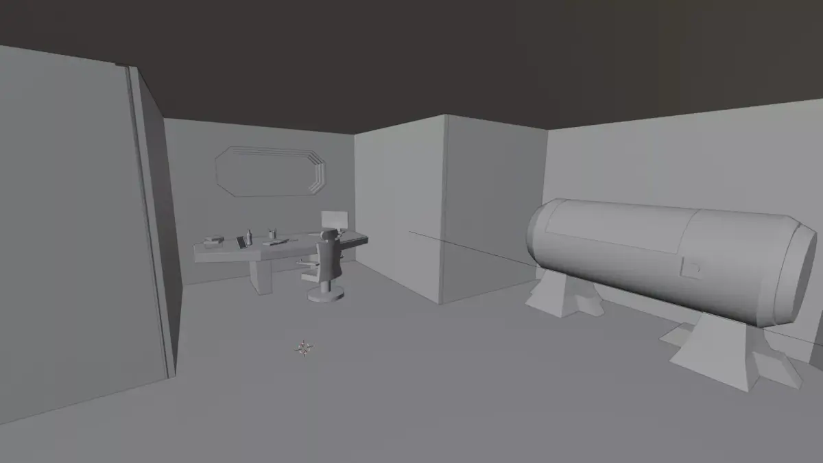 3D Spaceship Interior  Detailed Sci-Fi Environment Low-poly 3D model