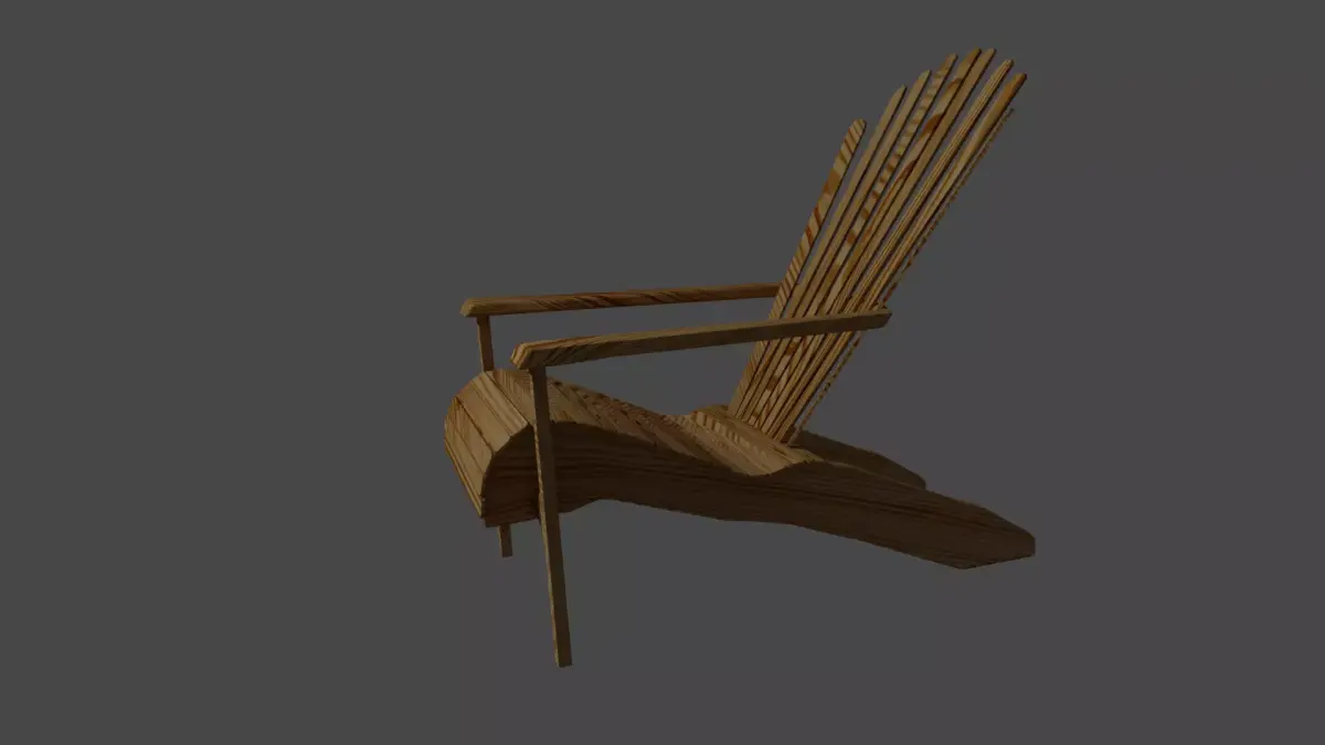 Adirondack chair Low-poly 3D model buy