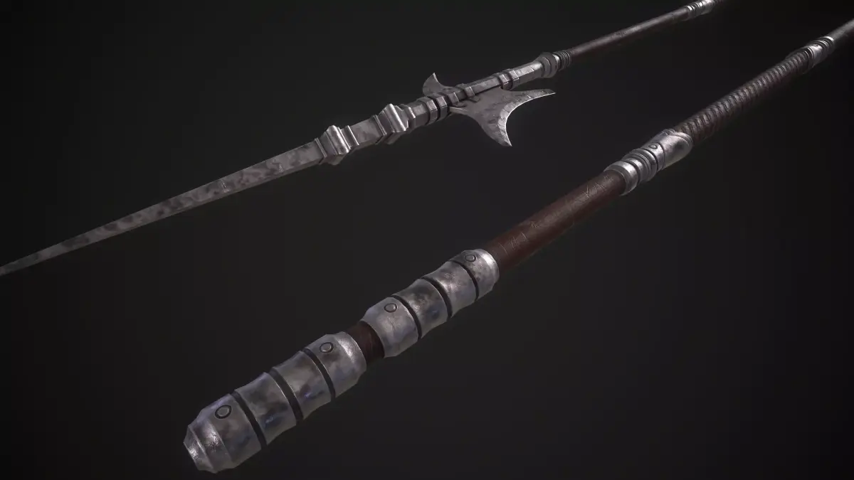 Medieval Halberd Melee Weapon Low-poly 3D model