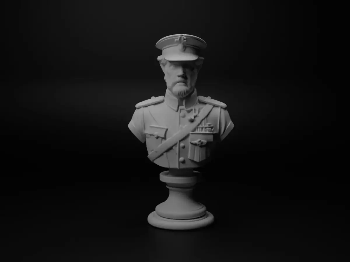 Austro-Hungarian Soldier Bust Chess 3D print model order