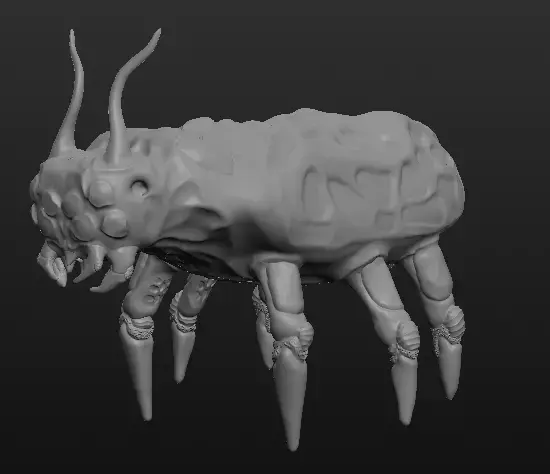 Anopluera creature with long legs and claws 3D model purchase