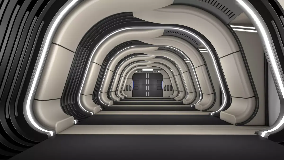 Sci Fi Corridor Interior 3D model 6