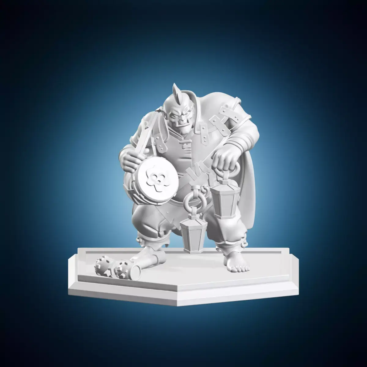 Guttershade Wardrummer Titan Forge Miniature 3D print model