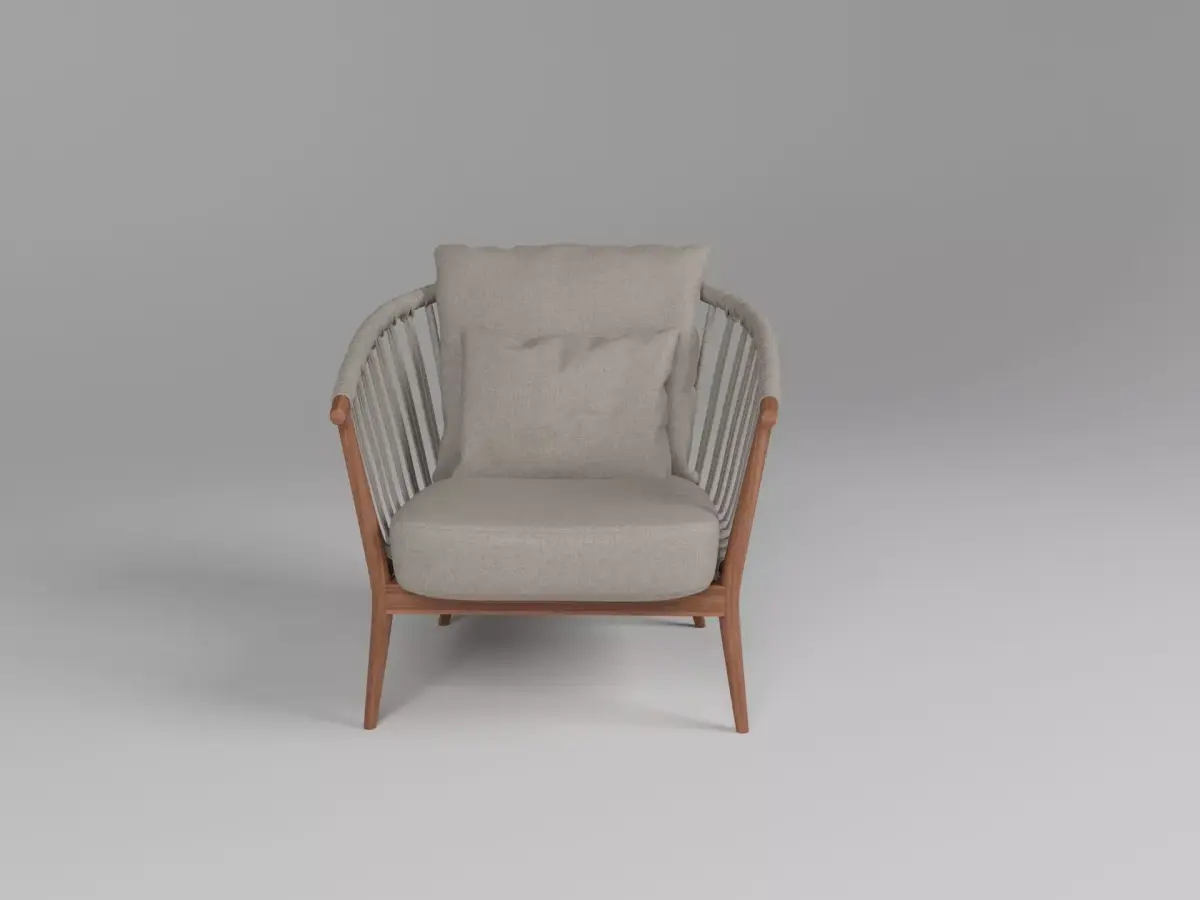 Armchair with Straps 3D model