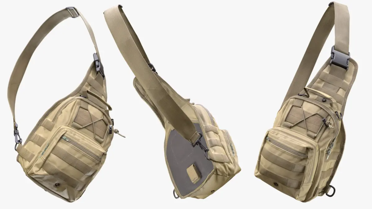 Man and Woman in Tactical Shoulder Bag 129 3D model