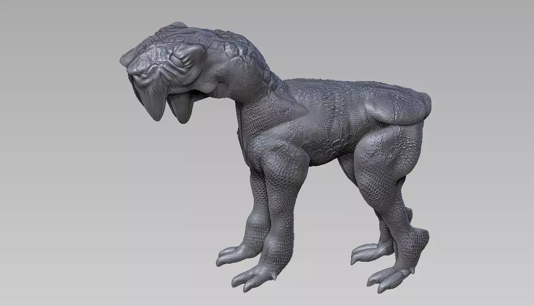 Creature dog scifi sculpt 3D model