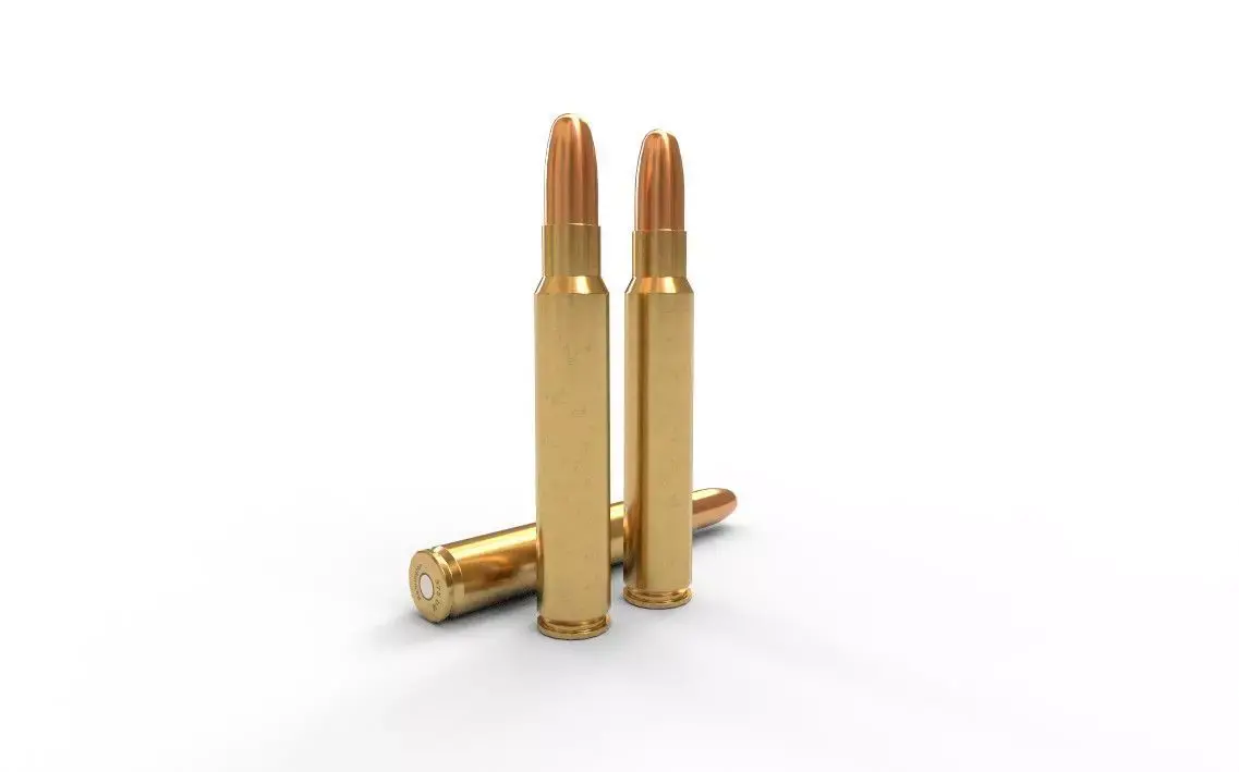 375 Remington Ultra Magnum Ammo Low-poly 3D model