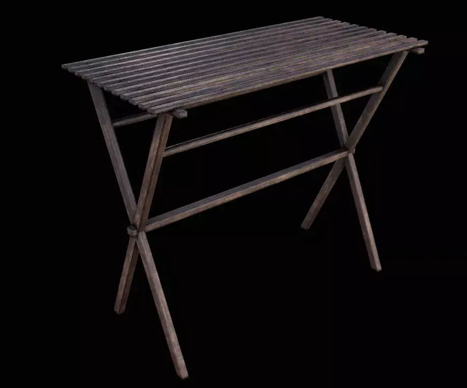 Drying Rack Low-poly 3D model