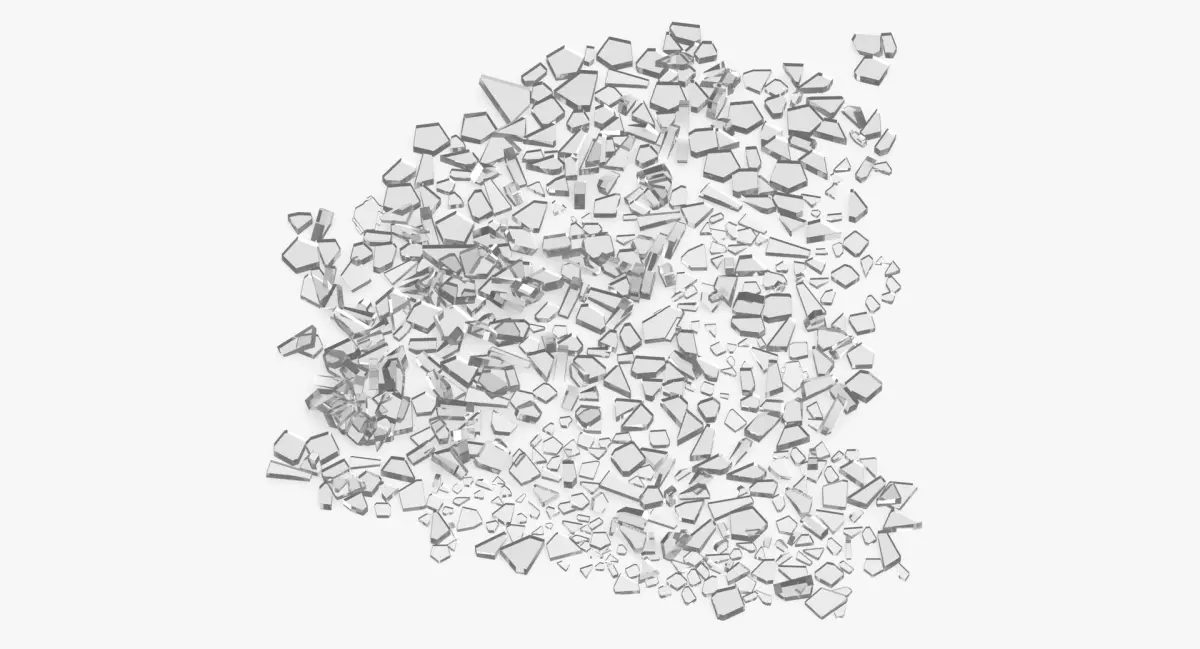 Tempered Glass Pile Small and Large 3D model