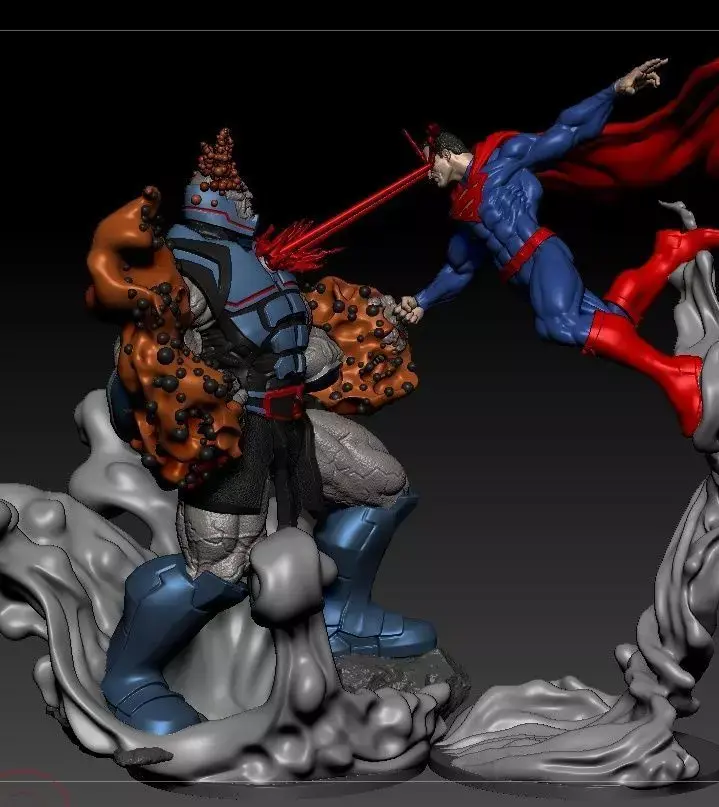 Download Darkseid vs Superman STL files for 3d printing 3D print model purchase