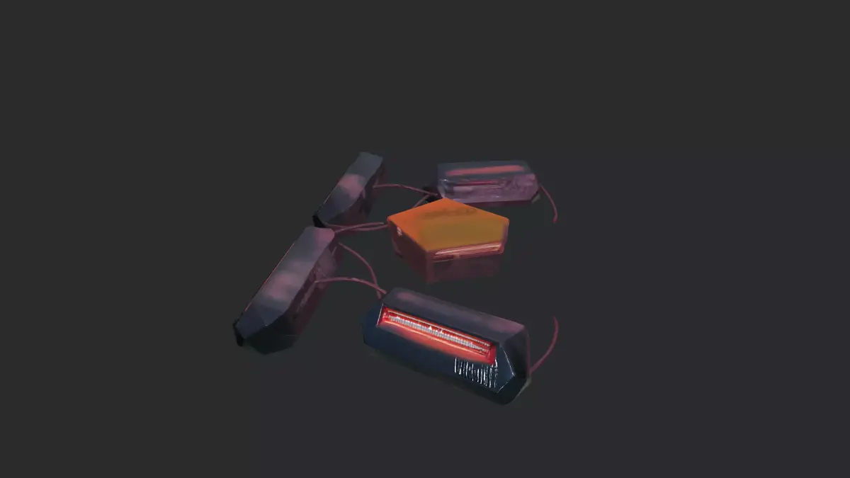 Sci-Fi Futuristic Modular Luminaire Low-poly 3D model